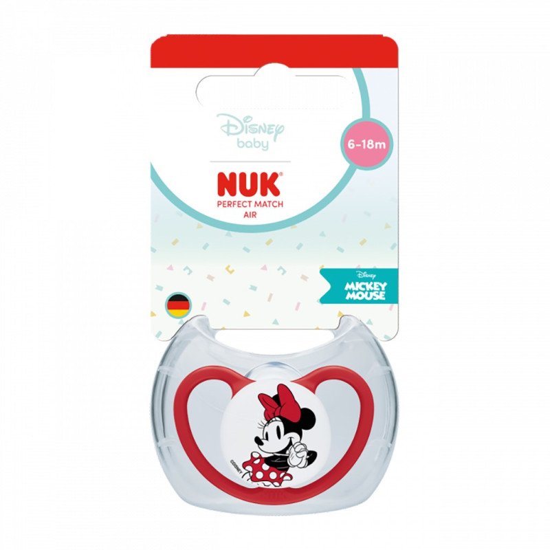 Cumlík NUK Perfect Match Air Disney Mickey Mouse  6-18 mesiacov red