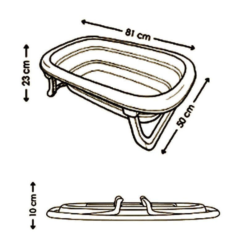 Skladacia plastová vanička Tega Baby blue