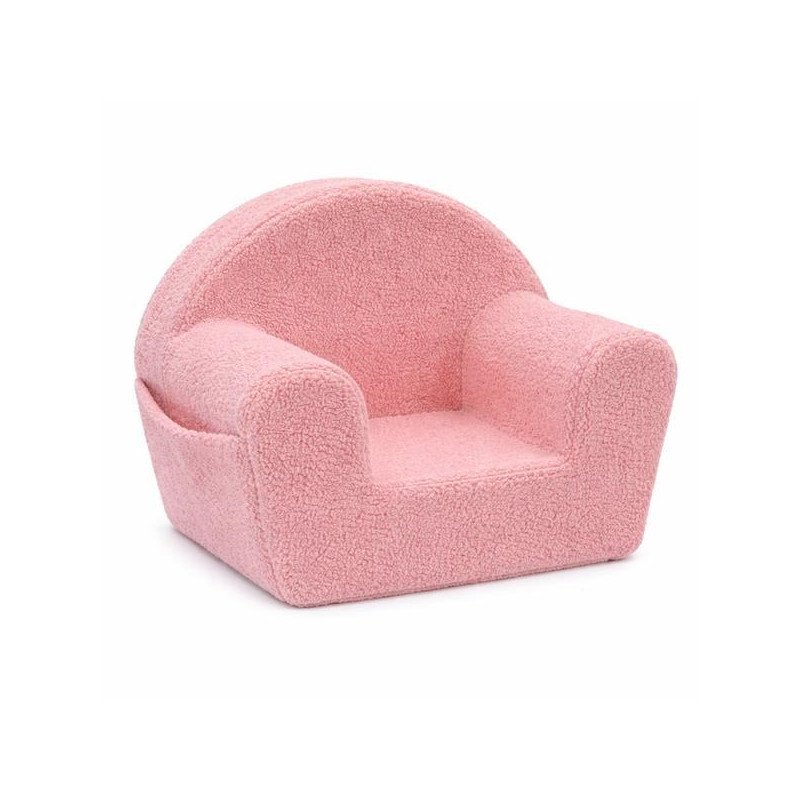 Detské kreslo s bočným vreckom New Baby Teddy pink