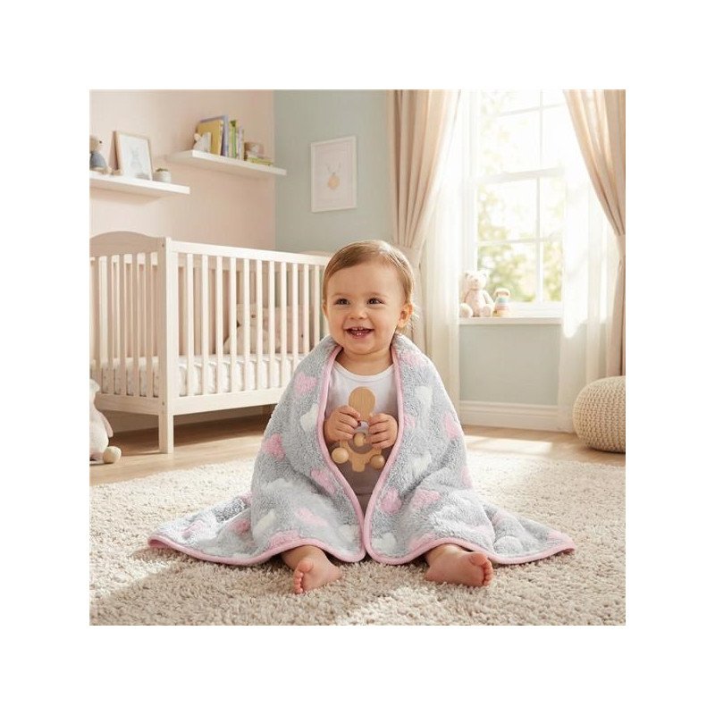 Detská deka New Baby 80x90 heart pink