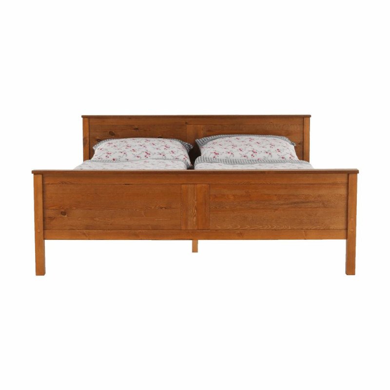 Kondela Posteľ, borovicové drevo v odtieni dub, 180x200, PROVO NEW