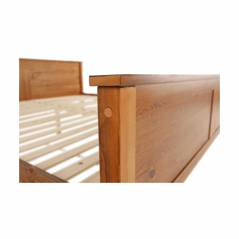 Kondela Posteľ, borovicové drevo v odtieni dub, 180x200, PROVO NEW