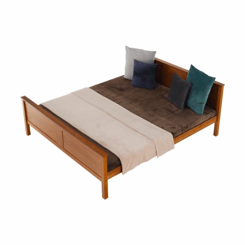 Kondela Posteľ, borovicové drevo v odtieni dub, 180x200, PROVO NEW