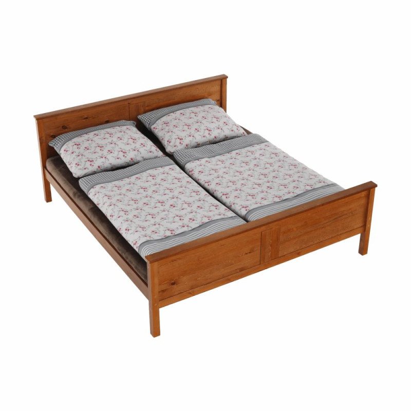 Kondela Posteľ, borovicové drevo v odtieni dub, 180x200, PROVO NEW