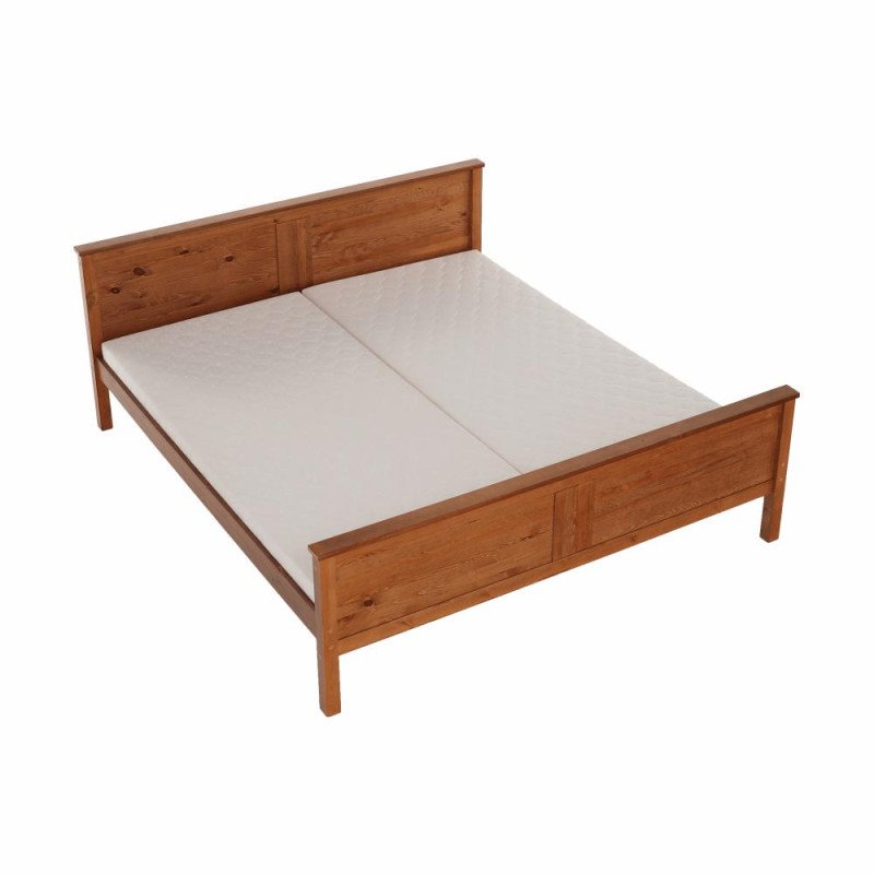 Kondela Posteľ, borovicové drevo v odtieni dub, 180x200, PROVO NEW