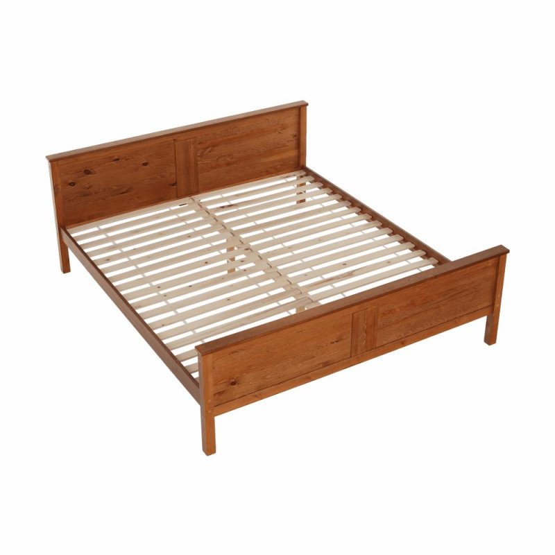 Kondela Posteľ, borovicové drevo v odtieni dub, 180x200, PROVO NEW