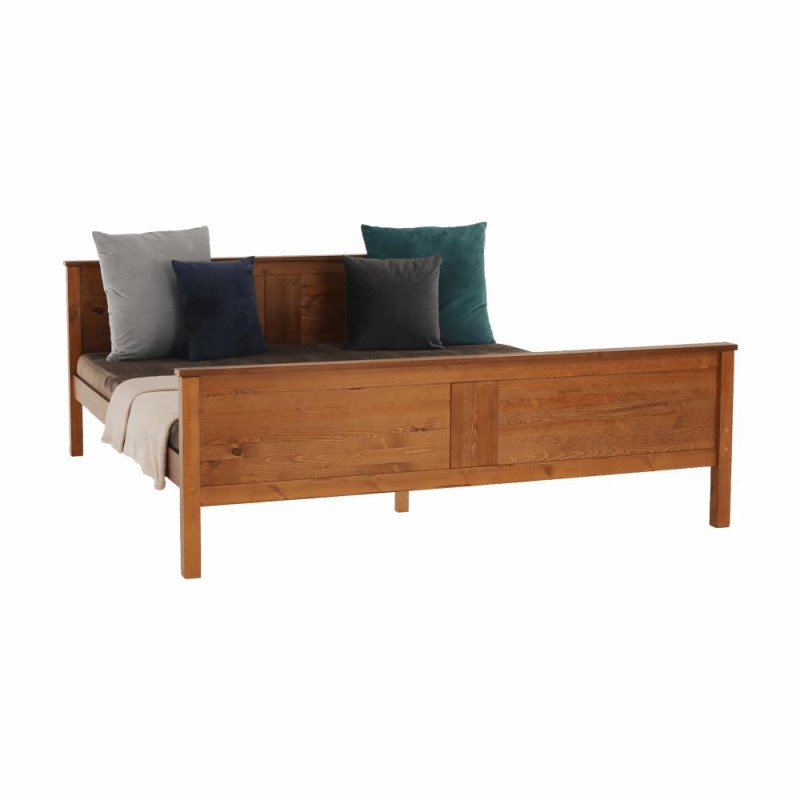 Kondela Posteľ, borovicové drevo v odtieni dub, 180x200, PROVO NEW