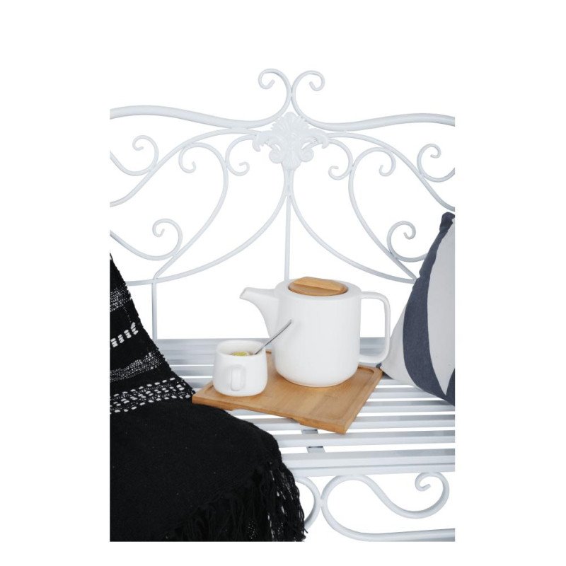 Kondela Záhradná lavička, biela, ETELIA NEW