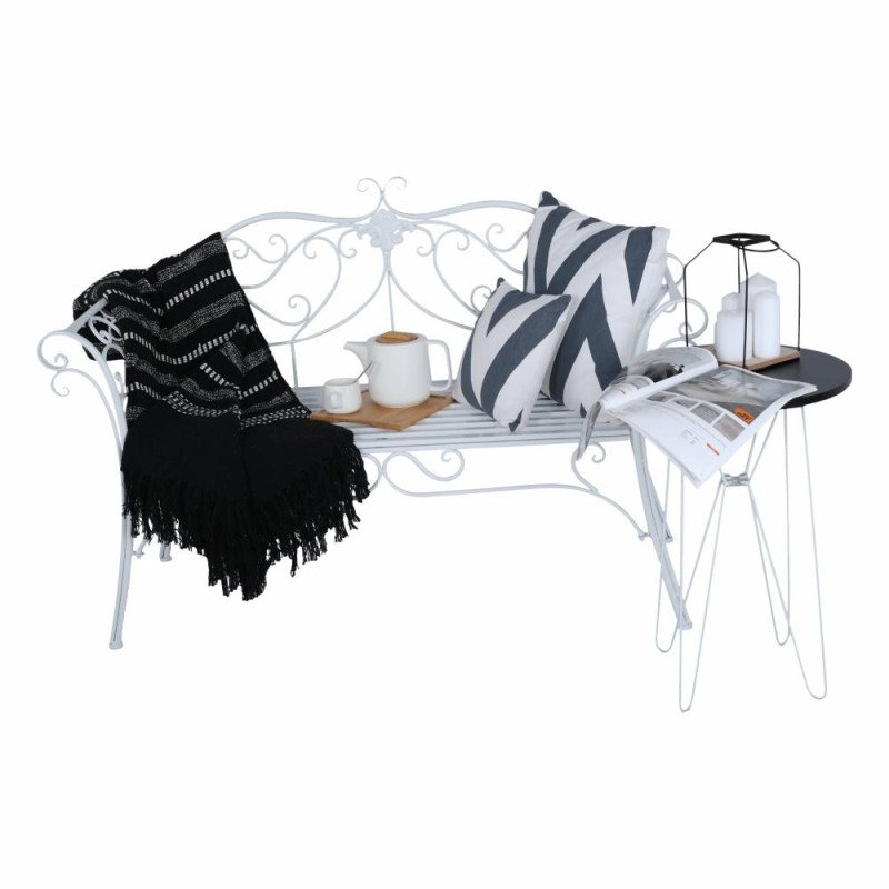 Kondela Záhradná lavička, biela, ETELIA NEW