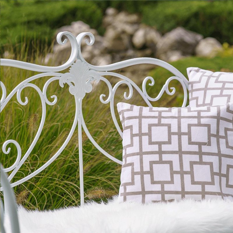 Kondela Záhradná lavička, biela, ETELIA NEW