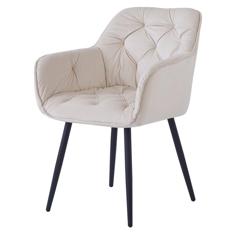 Kondela Dizajnové kreslo, béžová Velvet látka, FEDRIS NEW