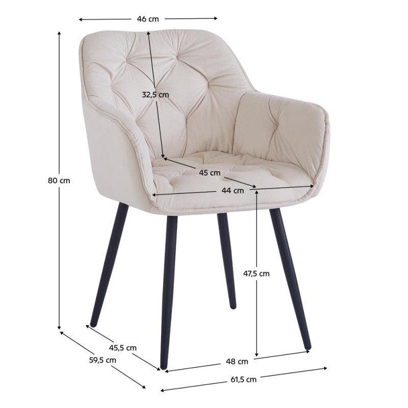 Kondela Dizajnové kreslo, béžová Velvet látka, FEDRIS NEW