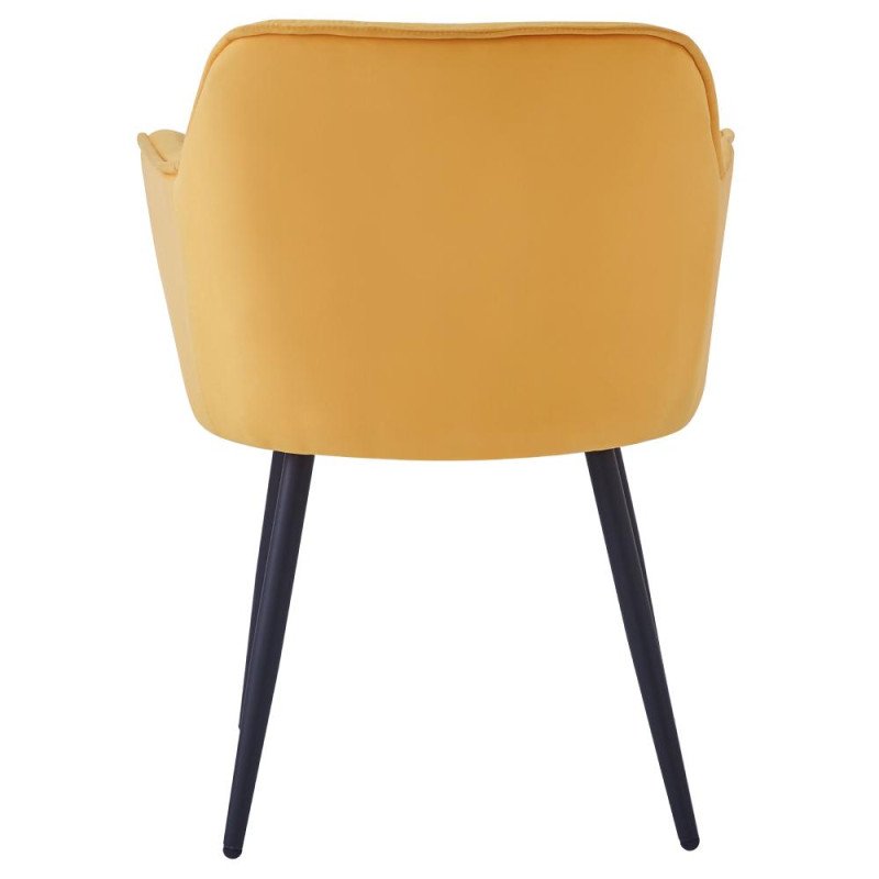 Kondela Dizajnové kreslo, žltá Velvet látka, FEDRIS NEW