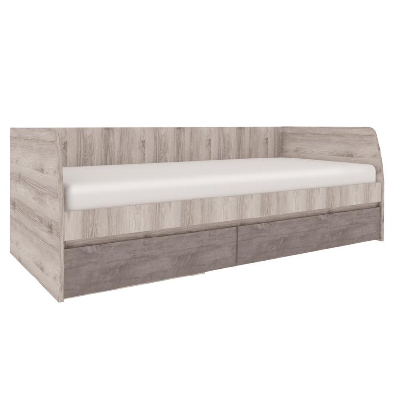 Kondela Posteľ 2S, 90x200, gaštan nairobi/onyx, JESI NEW