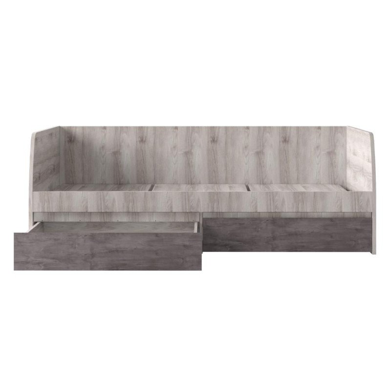 Kondela Posteľ 2S, 90x200, gaštan nairobi/onyx, JESI NEW