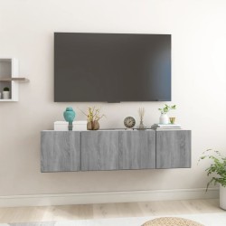 vidaXL Závesné TV skrinky sivý sonoma 2ks 60x30x30 cm spracované drevo