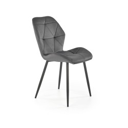 Jedálenská stolička HALMAR K-453 - čierna/sivá velvet