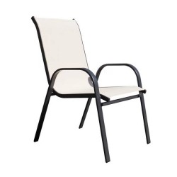 Záhradná stolička MRP DULCIA - čierna/cappucino