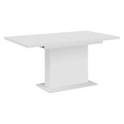 Kondela Jedálenský rozkladací stôl, biela, 160-200x90 cm, BOBA