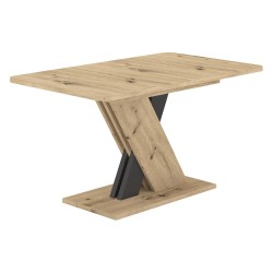 Kondela Jedálenský rozkladací stôl, dub artisan/antracit, 140-180x85 cm, EXIL