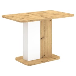Kondela Jedálenský rozkladací stôl, dub artisan/biela, 110-145x68,6 cm, NETOX