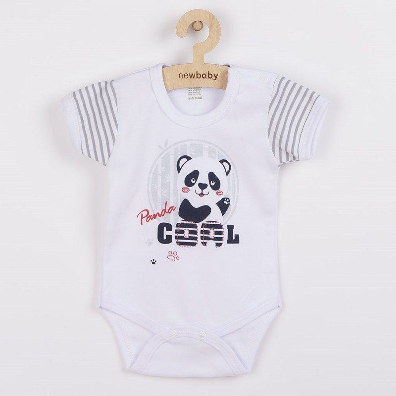 Dojčenské body s krátkym rukávom New Baby Panda