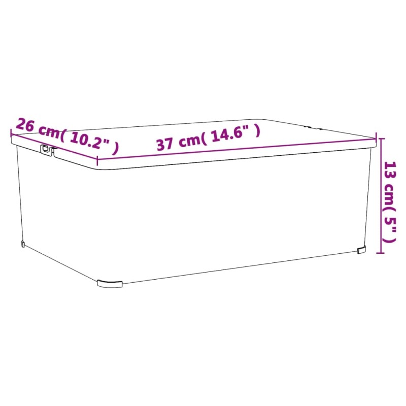 vidaXL Plastové úložné boxy 3 ks 10 l stohovateľné