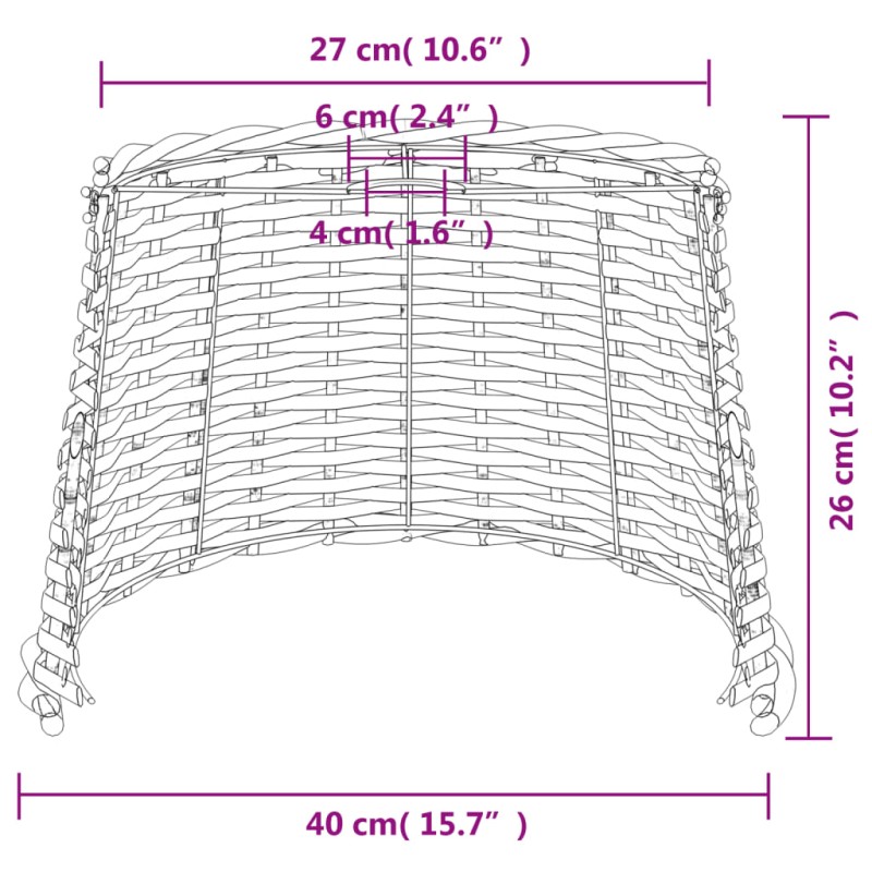 vidaXL Tienidlo na stropnú lampu biele Ø40x26 cm prútené