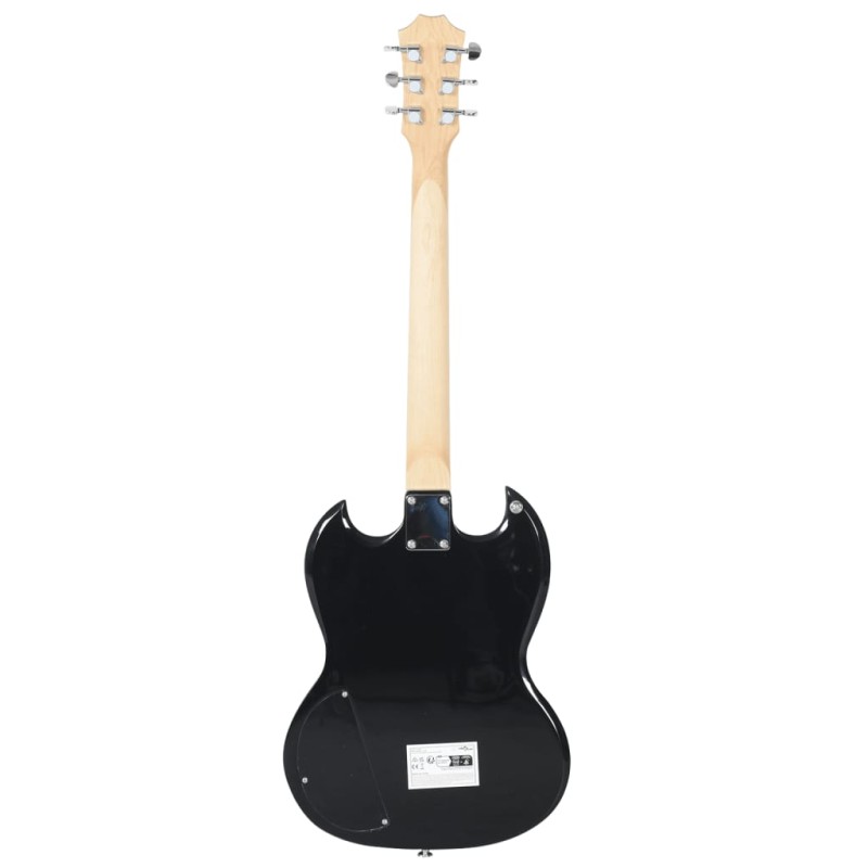 vidaXL Elektrická gitara pre začiatočníka s taškou hnedočierna 4/4 39"