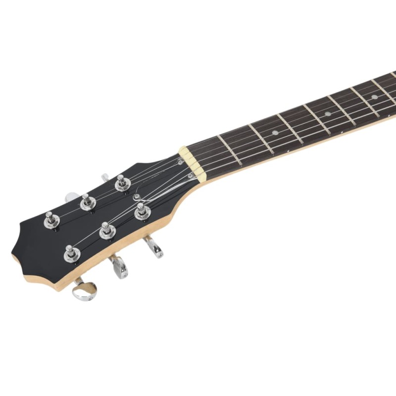 vidaXL Elektrická gitara pre začiatočníka s taškou hnedočierna 4/4 39"