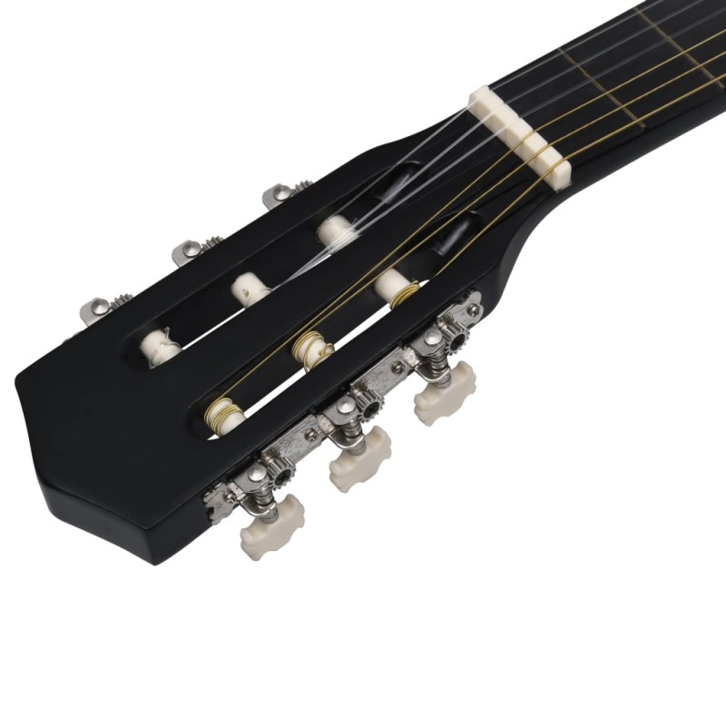 vidaXL Klasická gitara pre začiatočníkov a deti čierna 1/2 34"