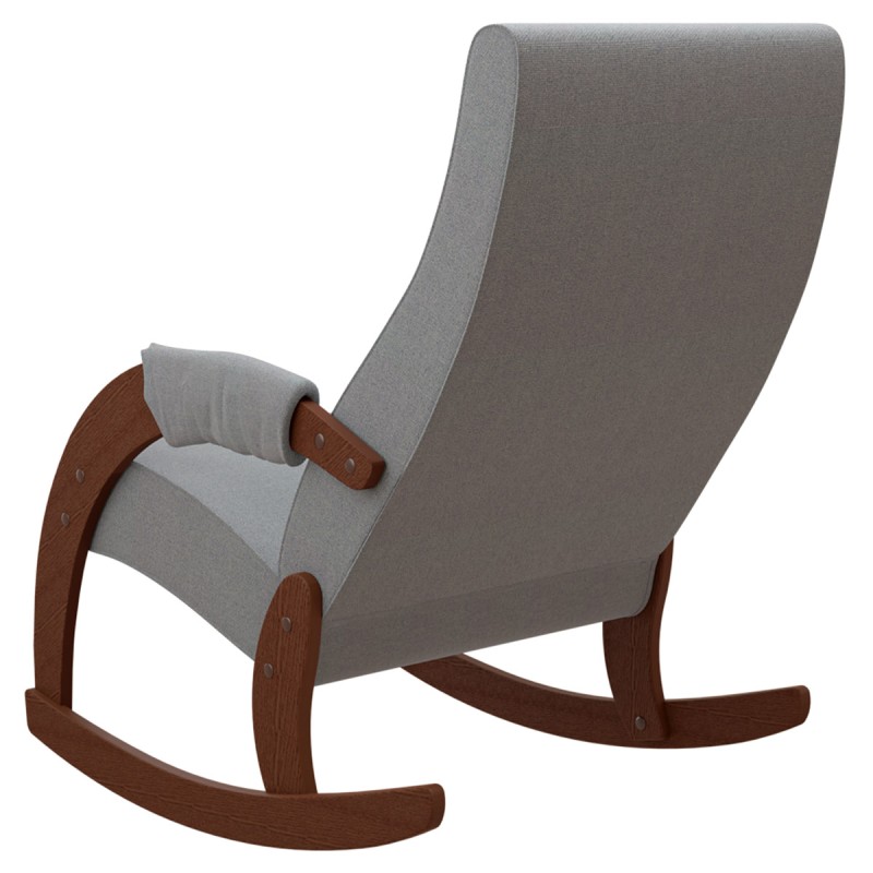 Autronic - Rocking Armchair SLATBACK (Frame color- Walnut/ Upholstery -Melva 72) - SLATBACK WAL