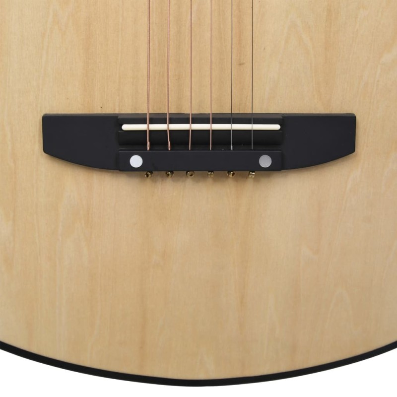 vidaXL Folková akustická gitara Cutaway so 6 strunami 38" lipové drevo     