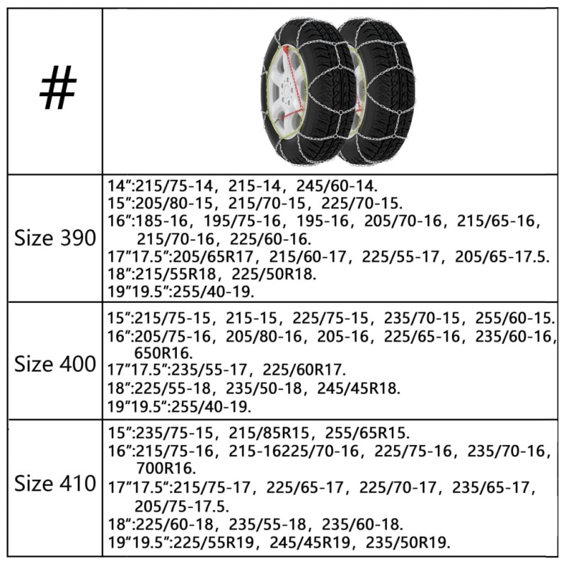 vidaXL Snehové reťaze na pneumatiky 2 ks 16 mm, SUV 4x4, veľkosť 400