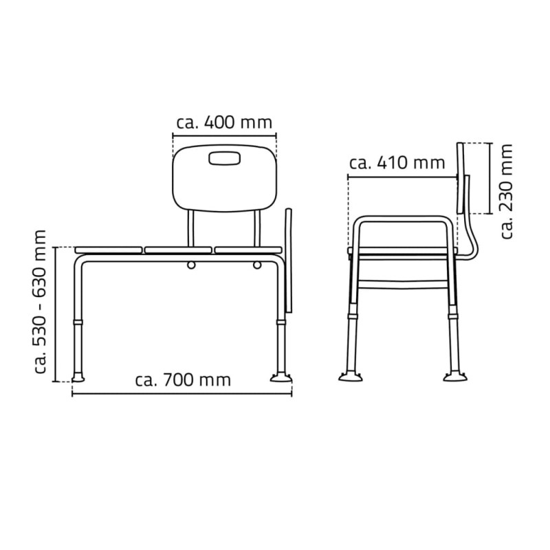 RIDDER Lavica do vane, biela 150 kg A0120101