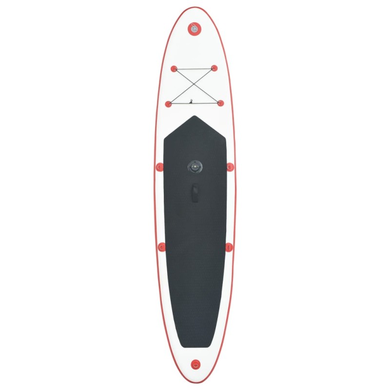 vidaXL Nafukovací Stand up paddleboard s plachtou, červeno biely