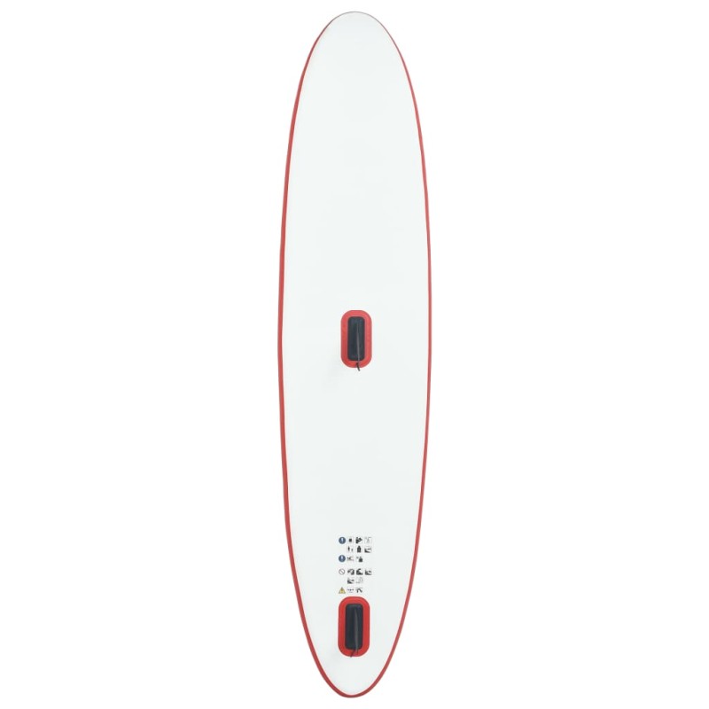 vidaXL Nafukovací Stand up paddleboard s plachtou, červeno biely