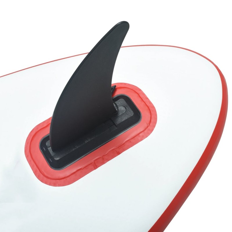 vidaXL Nafukovací Stand up paddleboard s plachtou, červeno biely