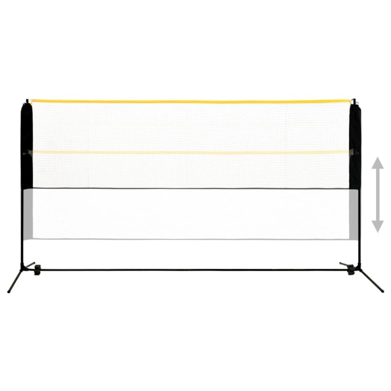 vidaXL Nastaviteľná bedmintonová sieť 300x103x94-158 cm kov