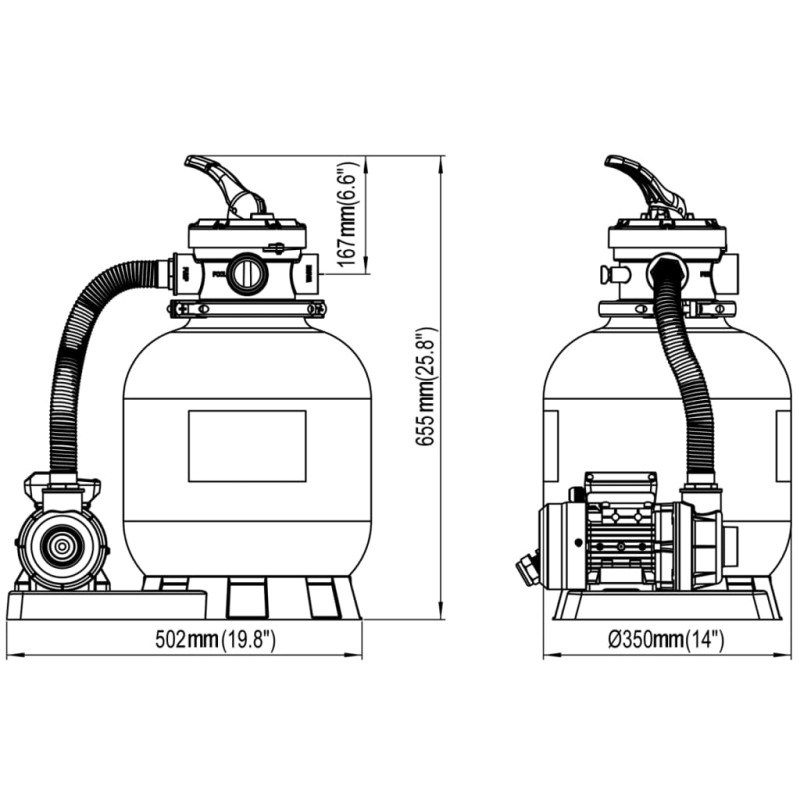 vidaXL Piesková filtrácia s čerpadlom 600 W, 17000 l/h