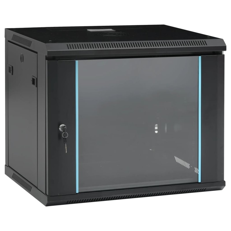 vidaXL 9U Nástenná serverová skriňa 19" 600x450x510 mm IP20