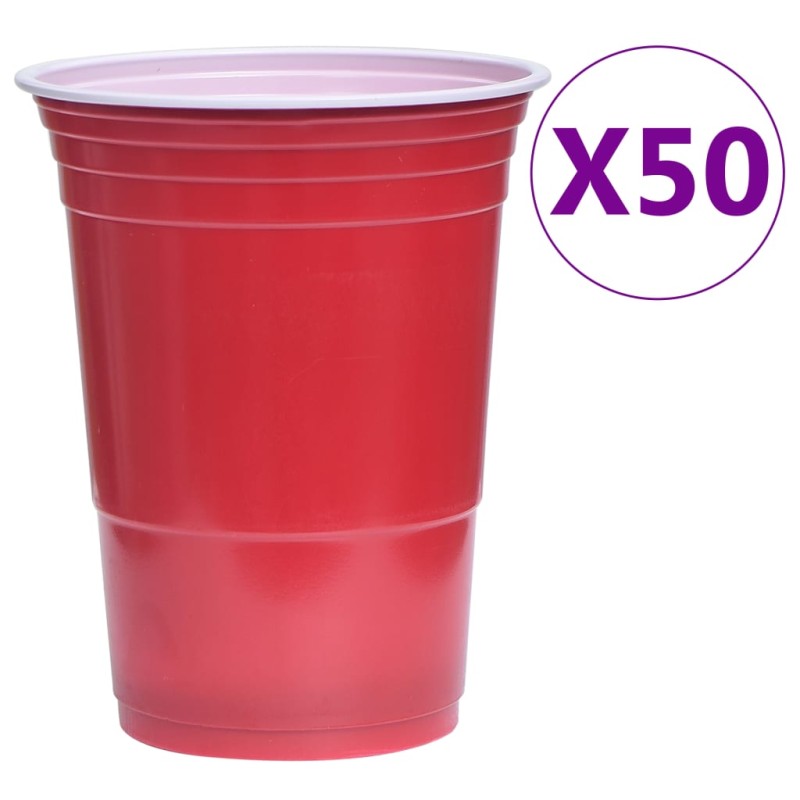 vidaXL Sada na beer pong 0,5 l plast