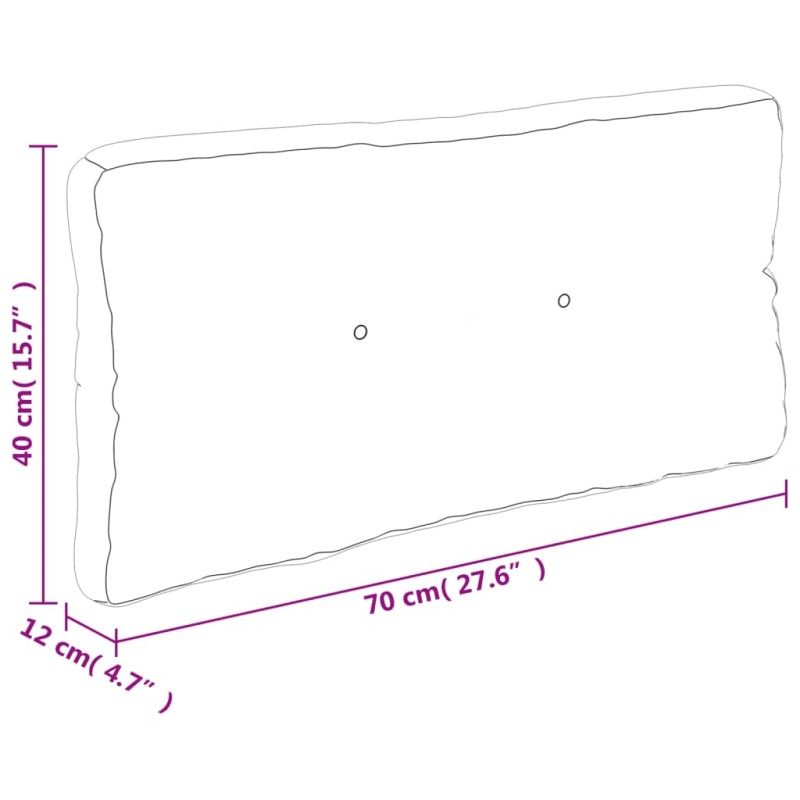  vidaXL Podložka na paletovú sedačku vzor s listami 70x40x12 cm