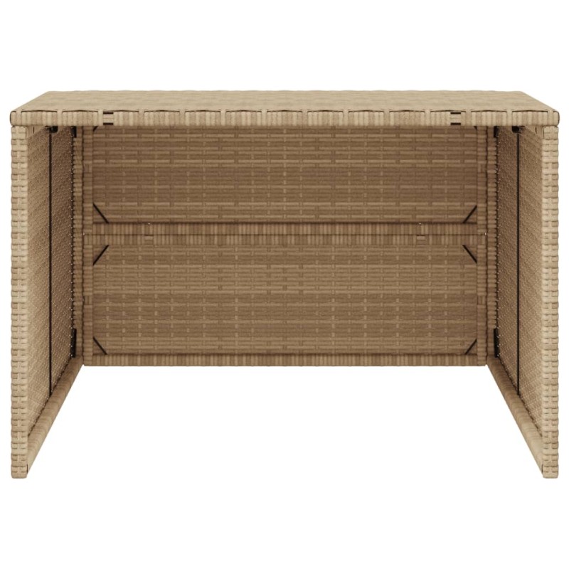 vidaXL Garáž na robotickú kosačku béžová 86x90x52/57 cm polyrattan