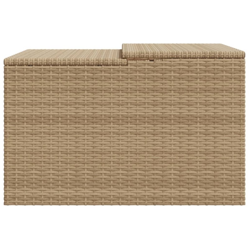 vidaXL Garáž na robotickú kosačku béžová 86x90x52/57 cm polyrattan