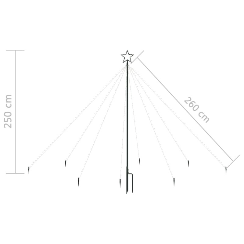 vidaXL LED vodopádové svetlá na vianočný stromček interiér a exteriér 400 LED diód 2,5 m