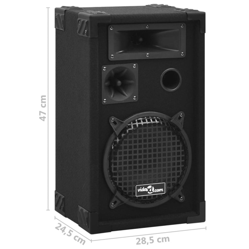 vidaXL Profesionálne pasívne hifi reproduktory 2 ks 800 W čierne