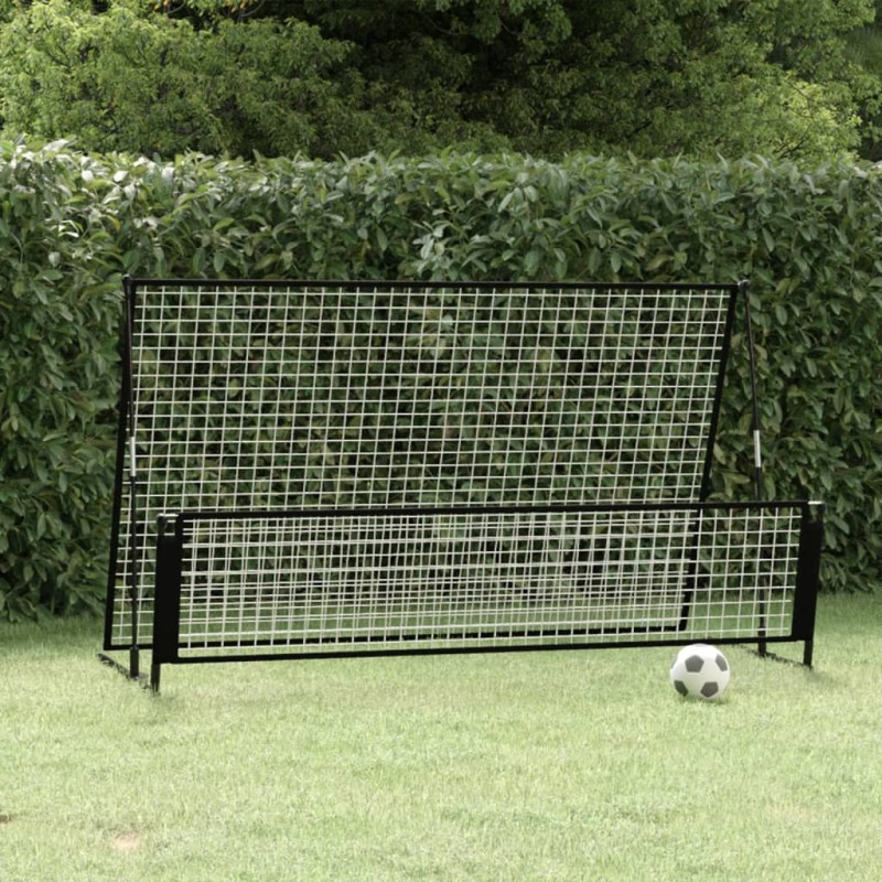 vidaXL 2-v-1 futbalová odrazová sieť 202x104x120 cm oceľ