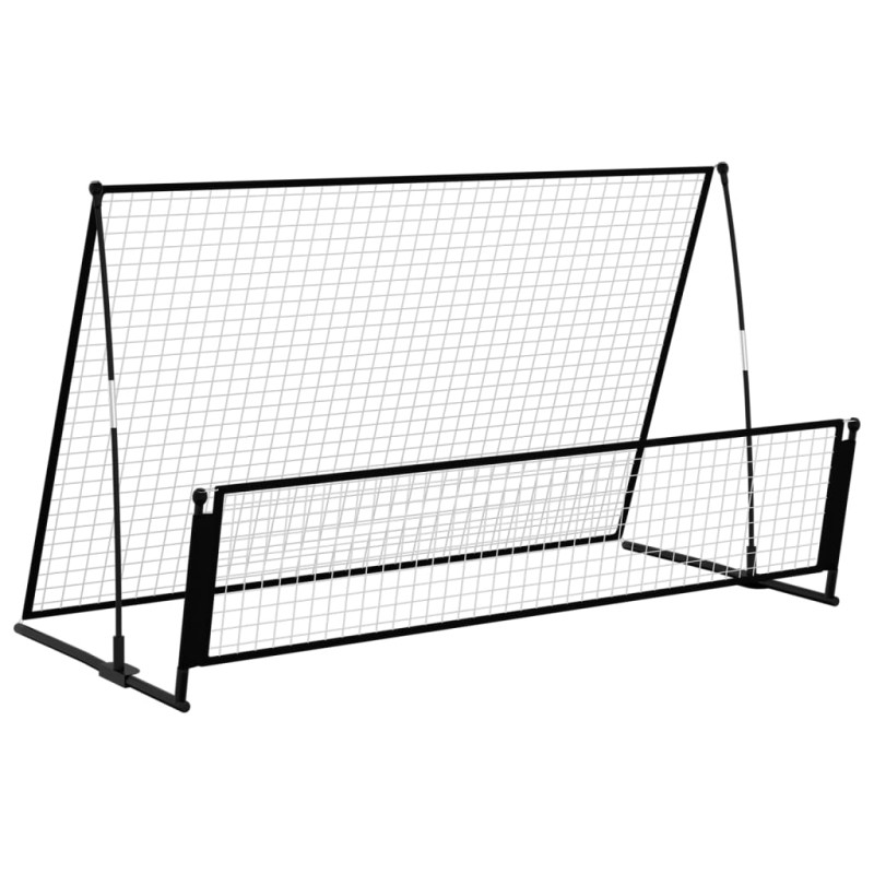 vidaXL 2-v-1 futbalová odrazová sieť 202x104x120 cm oceľ