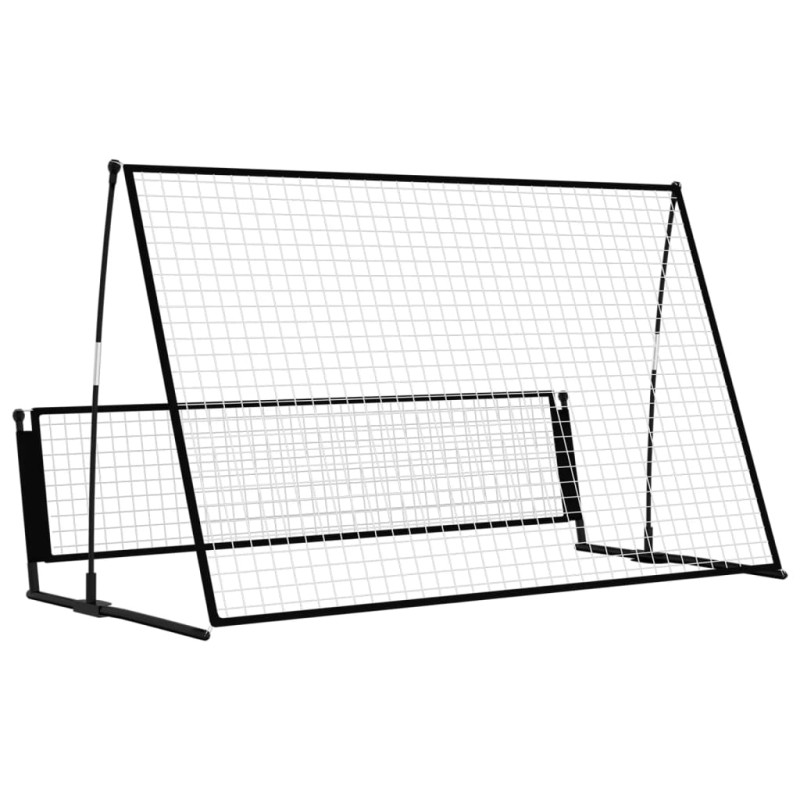 vidaXL 2-v-1 futbalová odrazová sieť 202x104x120 cm oceľ